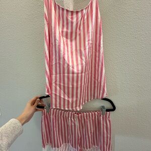 Victoria’s Secret Pink and White Striped Set